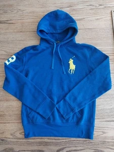 Polo Ralph Lauren Hoodie Mens Sz Small Blue Big Pony Pullover Sweatshirt Casual - Picture 1 of 6