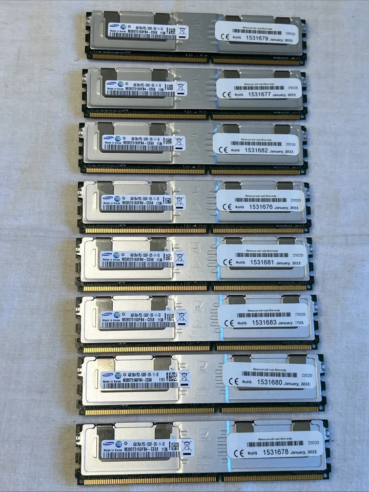 SAMSUNG 32GB (4GB X 8) Server RAM M395T5160FB4-CE68.  - Free Shipping - - Image 1 of 4
