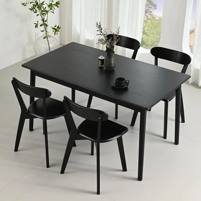 Mesa de comedor grande de madera maciza de 59" para 4-6 personas, roble moderno de mediados de siglo Dini... Foto 1 de 4