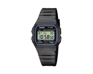 Casio Black Resin Strap Digital Quartz Watch F-91W-1YER - Picture 1 of 1
