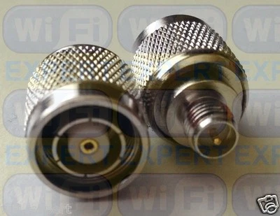 RP-SMA FEMALE - RP-TNC MALE ANTENNA RF ADAPTER Router Connector USA - Image 1 of 3