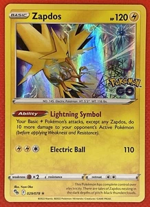Pokémon TCG Zapdos 029/078 Holo Rare Pokemon GO! 2022 English Card NM - Picture 1 of 2