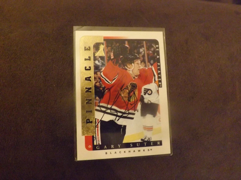 1996-97 Pinnacle Be A Player Gary Suter Autographed Card Blackhawks - Image 1 of 1