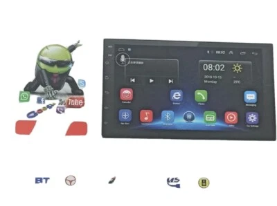 2 DIN 10 Pollici Touch Screen Auto Radio Android 10.0 Universal Camera Wifi USB  - Immagine 1 di 2