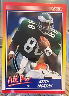 1990 Score Keith Jackson #588 Eagles - Image 1 of 2