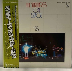 The Ventures On Stage 75 - JAPAN VINYL - 2 LPs - OBI - LLS-67067-68 - Picture 1 of 7