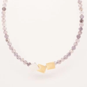 Iolith Kette Gold Collier Gelbgold Weißgold 585/- 45cm - Bild 1 von 1