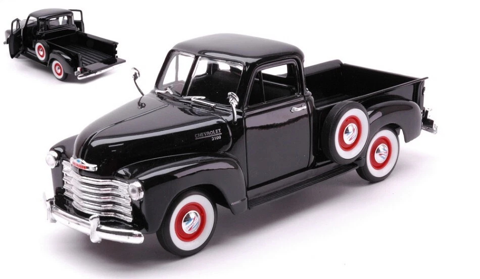 MODELLINO FURGONE EPOCA STATICO WELLY CHEVROLET 3100 PICK UP 1953 NERO 1:24 - Immagine 1 di 1