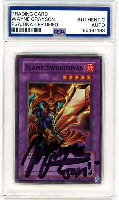 PSA Signed Flame Swordsman LOB-003 Legend of Blue Eyes Wayne Grayson Joey Yugioh - Image 1 of 2