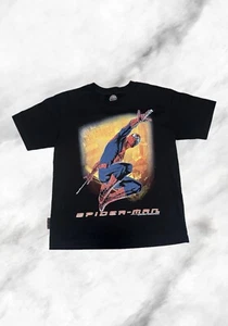 SPIDER-MAN 2002 MOVIE PROMO TEE Y2K TOBEY MAGUIRE SAM RAIMI VINTAGE MARVEL - Picture 1 of 5