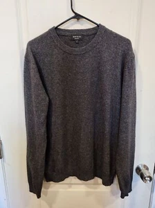 Herren Bartolini Rundhals Wolle Kaschmir Pullover Pulli dunkelgrau Large - Bild 1 von 5