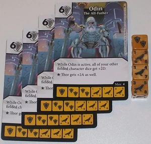 4 X ODIN THE ALL-FATHER 58/142 Age Of Ultron Dice Masters - Picture 1 of 1