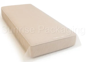 Single Bed Mattress Cover Protector Heavy Duty Plastic Waterproof Moving Storage - Picture 1 of 4