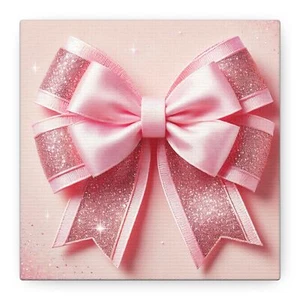 Cuadro en lienzo lazo rosa - Imagen 1 de 21