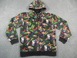DC Skateboards Hoodie Mens Large Black AOP All Over Print Parrot Skater Grunge - Picture 1 of 12
