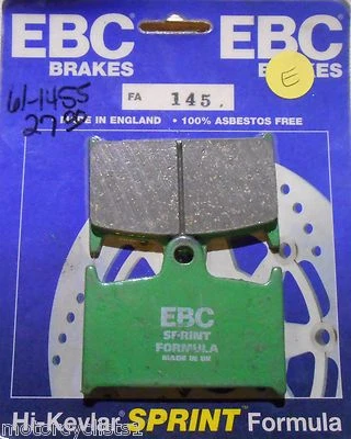 PASTILLAS FRENO DELANTERAS EBC SUZUKI GSXR 600 1100 GSF1200 YAMAHA FZR750 FA145 GRN Foto 1 de 4