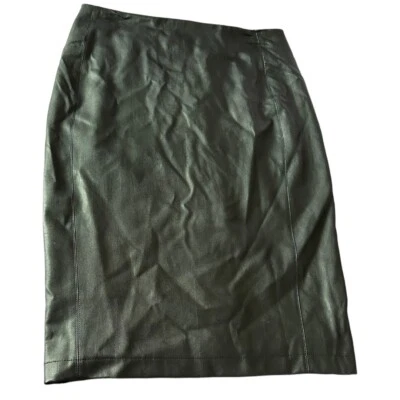 Romeo & Julieta imitación cuero lápiz falda negra talla mediana Foto 1 de 4