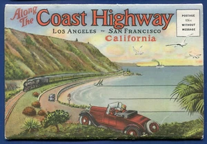 Along Coast Highway California Ventura River Conejo Grade Postcard Folder PF25 - Picture 1 of 2