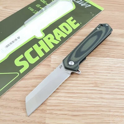 Schrade рамка складной нож 3,25 «AUS-8 стальное лезвие G10 / Steinless стальной ручки - Изображение 1 из 4