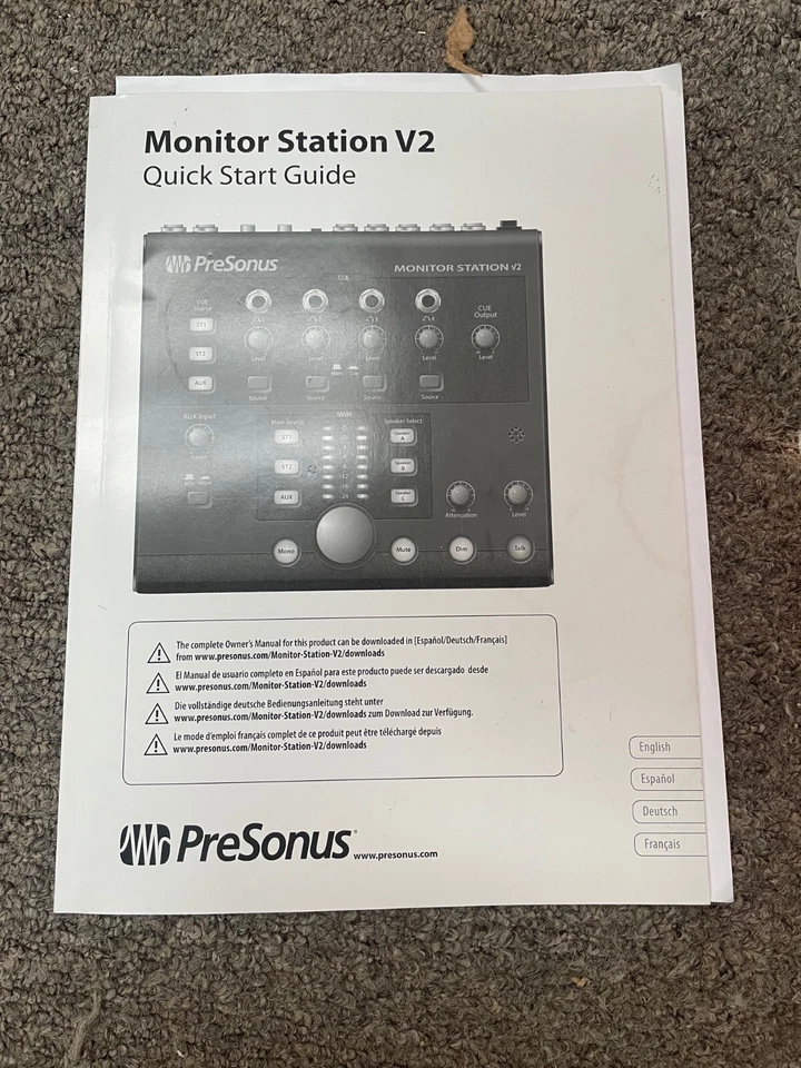 Presonus monitor Station V2 User's Guide - Image 1 of 1