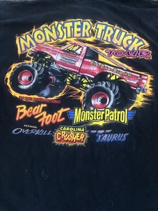 Camiseta De Colección Monster Truck Tour Camiseta Cosida Única Negra Carolina Crusher 2000 - Imagen 1 de 8