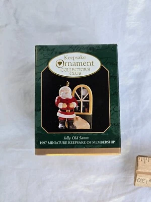 Hallmark "Jolly Old Santa" Miniature Ornament 1997 New #EE - Image 1 of 4