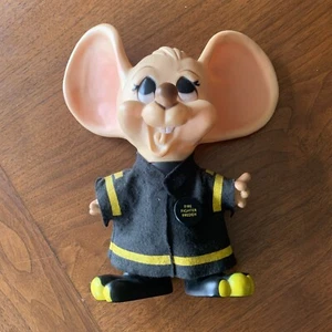 Vintage Huron Fire Fighter Freddie Mouse Coin Bank - Picture 1 of 8