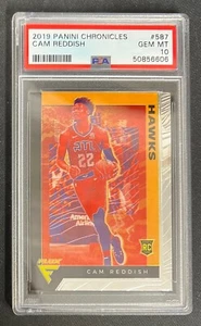 PSA 10 2019 Panini Chronicles Flux #587 Cam Reddish Rookie Atlanta Hawks Lakers - Picture 1 of 2