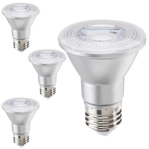 4Pack PAR20 LED Flood Wet Light Bulb, 7W (50W), 3000K, E26 - Picture 1 of 5