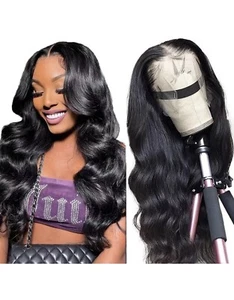 13x4 Body Wave Lace Front Wigs Human Hair 20 Inch HD Lace 100% Brazilian Wigs - Picture 1 of 6