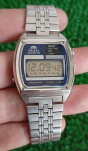 NICE & RARE VINTAGE ORIENT DIGITAL QUARTZ G720112-40 CHRONOGRAPH JAPAN WATCH - Picture 1 of 11