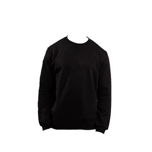 Sudadera Unisex Negra Informal Cuello Redondo Transpirable Tela Sostenible - Pequeña - Imagen 1 de 1