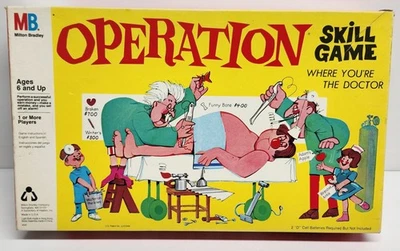 Operation Game 1965 Milton Bradley Smoking Doctor Complete Bulb Works No Buzz - Image 1 of 4