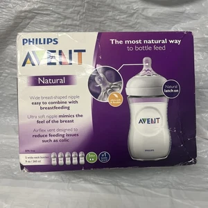 Philips AVENT Natural Baby Bottles 9 oz 5 Pack - 260ml - Anti Colic - 1M+ - Picture 1 of 5