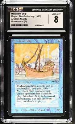 Merchant Ship. Arabian Nights Mtg. CGC 8 NM/Mint! - Image 1 of 2