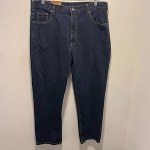 Members Mark Jeans Men's 40 X 33 Blue Denim Relaxed Fit Dark Wash Cotton NEW - Picture 1 of 5