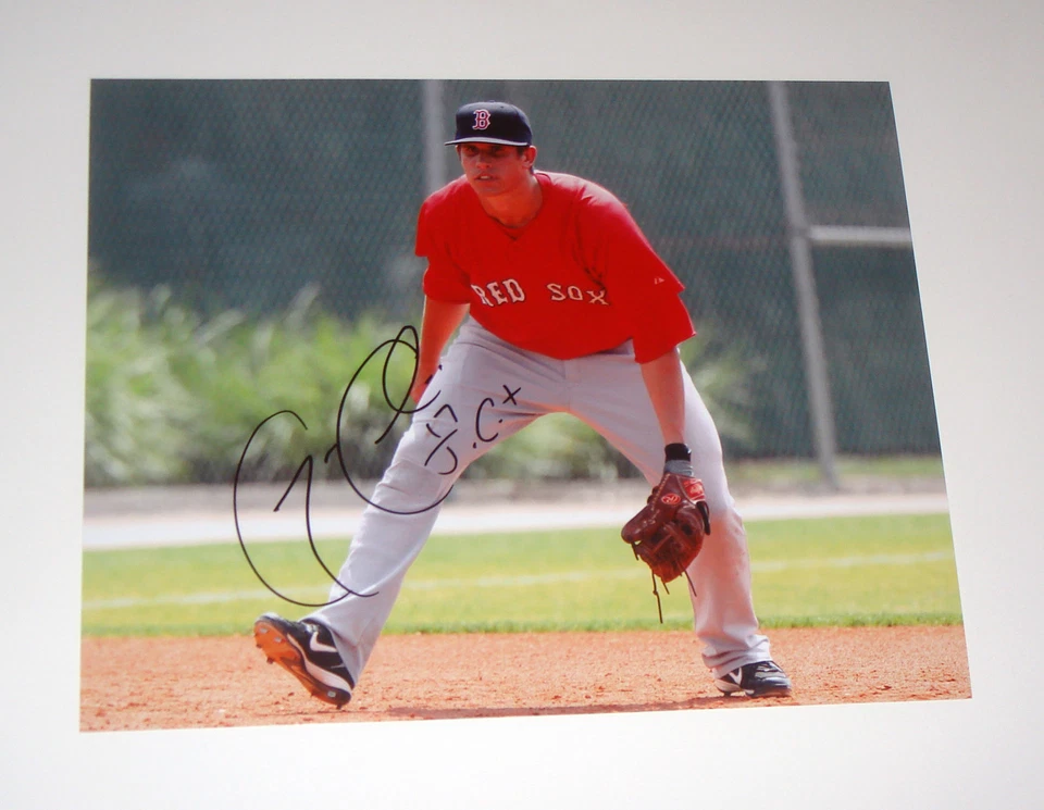 Milwaukee Brewers 波士顿红袜队 加林·塞奇尼 签名 8x10 Fielding 正品证书 — 第 1/1 张图片