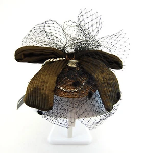 MIMCO CHOCOLATE MISS MONEYPENNY FASCINATOR HAIR PIECE BNWT RRP$229 - Picture 1 of 8