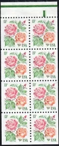 US Scott #1737a pane of 8 with Green bar in tab, MNH - Picture 1 of 1
