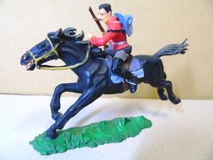 Hausser Elastolin 7cm Figuren - Cowboy mit Gewehr auf Pferd sehr gut - Bild 1 von 6