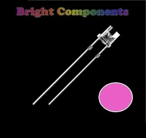 50 x Pink LED 3mm Flat Top - Ultra Bright (6000mcd) - UK Seller - Picture 1 of 1