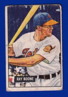  RAY BOONE indians 1951 BOWMAN #54 FAIR - Image 1 of 2