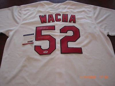 CAMISETA FIRMADA POR MICHAEL WACHA STLOUIS CARDINALS 2013 NLCS MVP PSA/ADN Foto 1 de 2