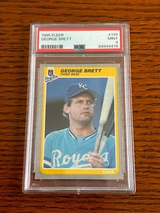 1985 Fleer George Brett #199 PSA 9 Mint Baseball Card new slab - Picture 1 of 2