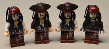 x4 NEW Lego Jack Sparrow Minifigs Pirates of the Caribbean 4195 4194 4183 4181