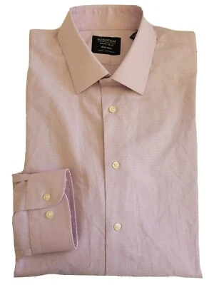 Nordstrom Para Hombre 16.5 34/5 Morado Flor Diamante Dobby Algodón Sin Planchar Foto 1 de 4