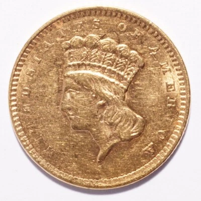1856 Dollar Gold $1 Upright 5 - Image 1 of 2