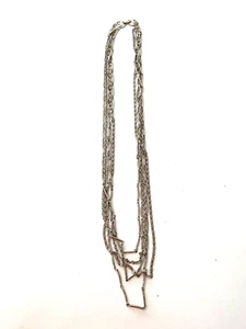 Silberfarbene Lagenlook Halskette Modeschmuck - Bild 1 von 9