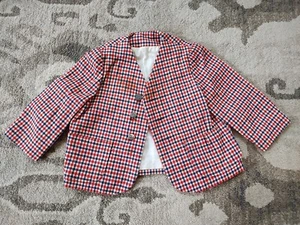 Vintage handmade boys/Girls Plaid Blazer JacketSmall  No tags, Perfect condition - Picture 1 of 10