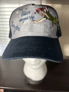 Disney Parks Epcot London United Kingdom Peter Pan Grey Baseball Hat Cap Adult - Picture 1 of 6